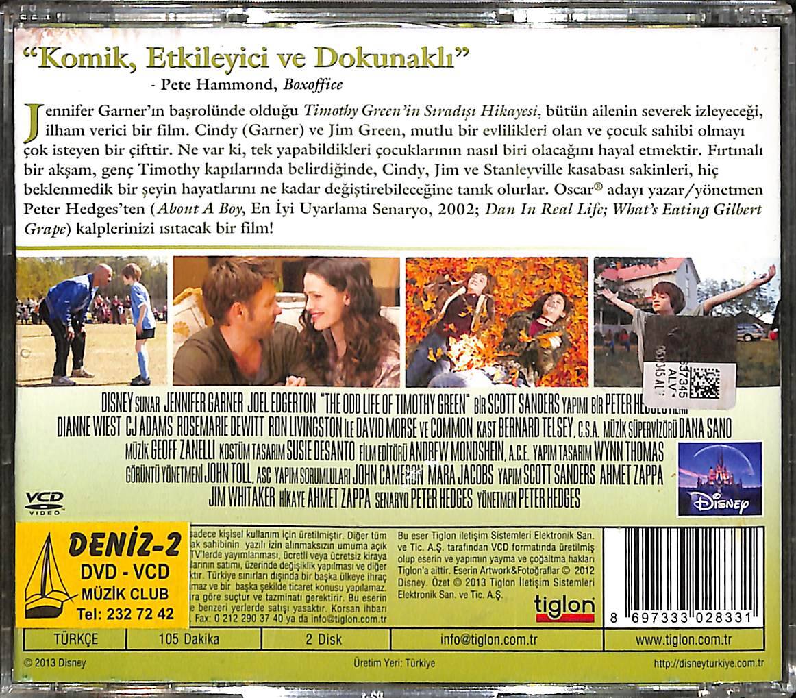 Timothy Green'in Sıradışı Hikayesi Orjinal VCD Film VCD28577 - 2