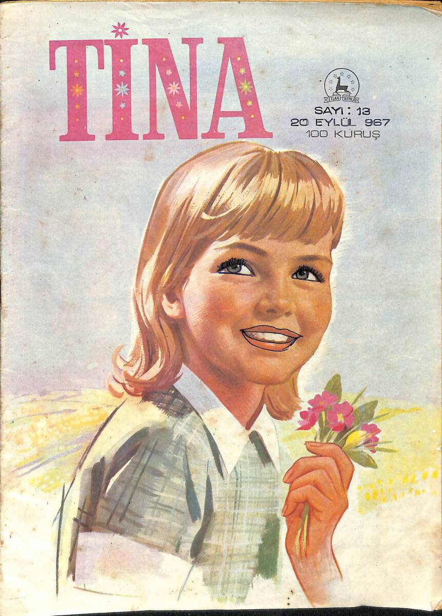 TİNA Çizgi Roman Dergisi 20 Eylül 1967 Sayı : 13 - Feza Kızları NDR91456 - 1
