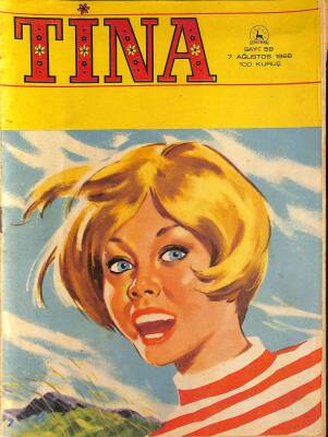TİNA Çizgi Roman Sayı 59 7 Ağustos 1968 - Jane Bond, Barbie, Jackie Ve Deli Gençlik, Neşeli Günler, Canım Tina NDR85224 - 1