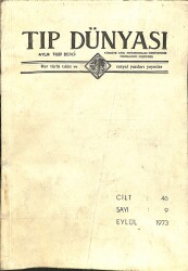Tıp Dünyası Dergisi Eylül 1973 Sayı 9 NDR79249 - Gökçekoleksiyon