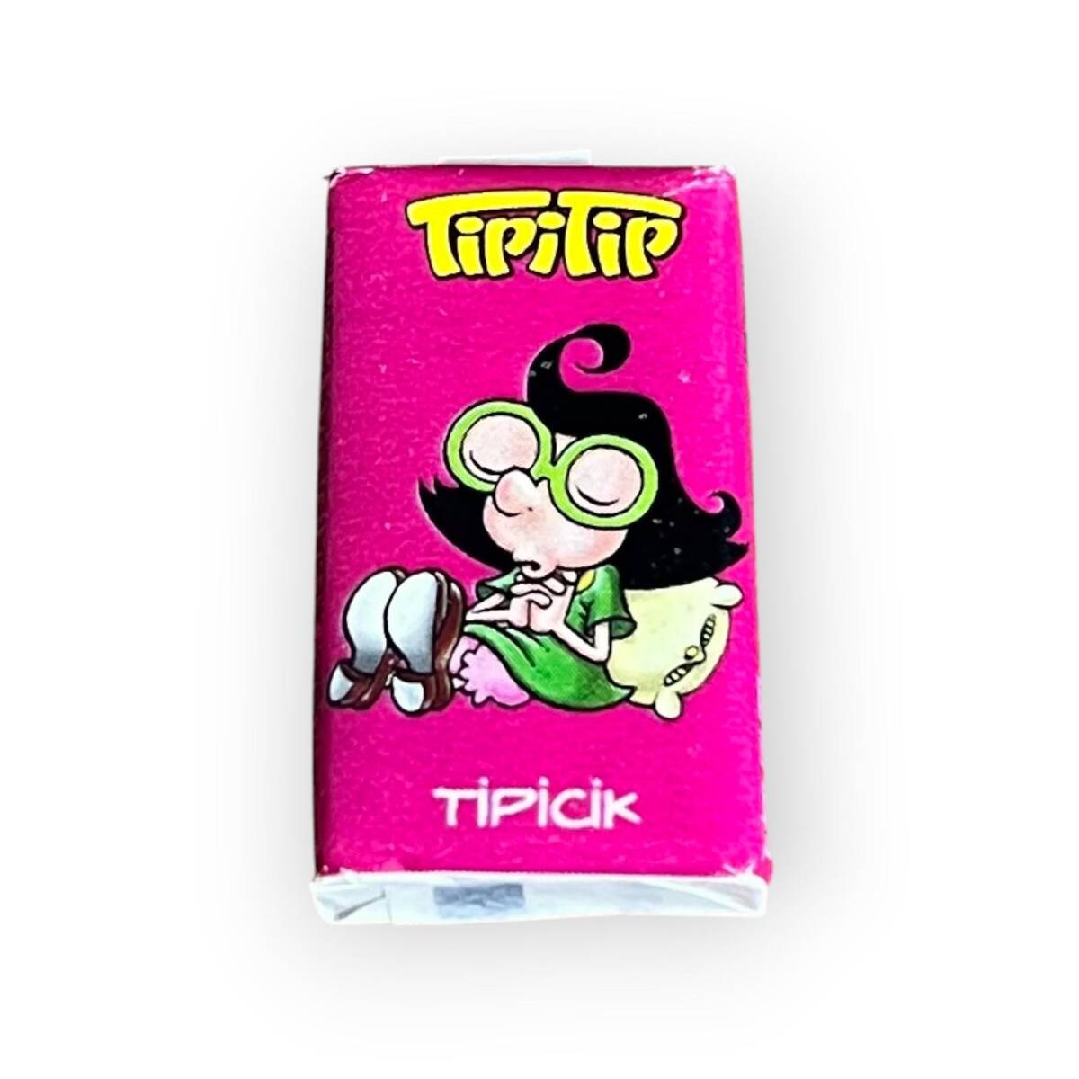 Tipitip 2007 Karikatürlü Karışık Meyve Aromalı Şekerli Sakız Tipicik ( Pembe -Arka Yeşil Yazı)# SKZ2448 - 1