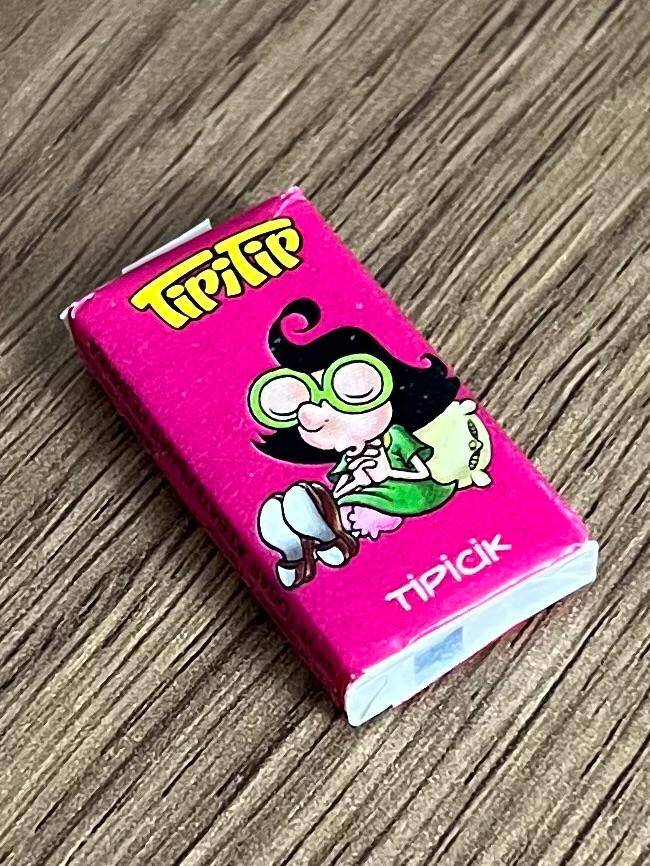 Tipitip 2007 Karikatürlü Karışık Meyve Aromalı Şekerli Sakız Tipicik ( Pembe -Arka Yeşil Yazı)# SKZ2448 - 4