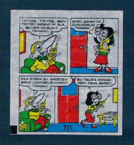 TİPİTİP TİPİ TİP No 721 Sakız Kağıdı Stickers # SKZ2189 - 1