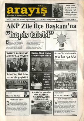 Tokat Arayış Gazetesi 11 Ekim 2012 - Artovada Kurbanlıklar Yola Çıktı GZ70217 - 2