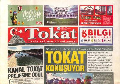 Tokat Gazetesi 1 Ağustos 2017 - ÇEDAŞın Enerjisiyle Her Sokak Aydınlık GZ109479 - 1