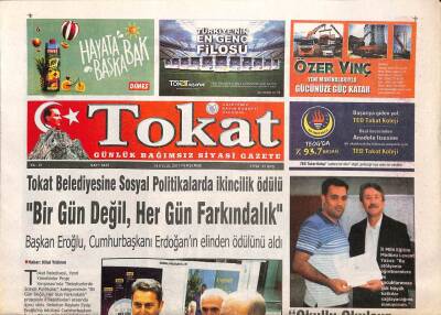 Tokat Gazetesi 14 Eylül 2017 - Tokatta Okur - Yazarlık Atölyeleri Oluşturuyor - Genç Başkanın Ateşli Şampiyonu GZ95368 - 1