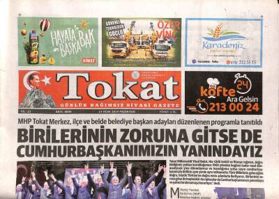 Tokat Gazetesi 14 Ocak 2019 - Alevi Çocuklarına Yönelik Mahalle Baskısını Artıracak GZ96210 - 1