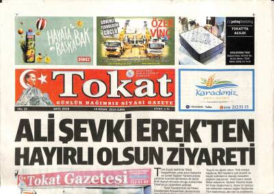 Tokat Gazetesi 19 Nisan 2019 -TOKİ Ortaokuluna Tasarım Ve Beceri Atölyesi Kuruldu GZ96284 - 1