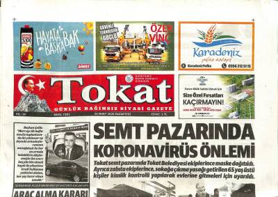 Tokat Gazetesi 23 Mart 2020 - Yeni Koronavirüs Genelgesi 81 İle Gönderildi GZ96279 - 1