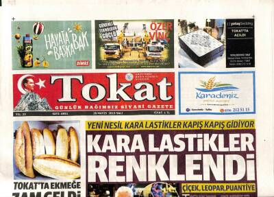 Tokat Gazetesi 28 Mayıs 2019 - Yeni Nesil Kara Lastikler Kapış Kapış Gidiyor GZ96261 - 1