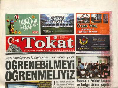 Tokat Gazetesi 8 Eylül 2017 - Erasmus + Projeleri Kapanış Ve Belge Töreni Yapıldı GZ96083 - 1