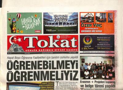 Tokat Gazetesi 8 Eylül 2017 - Recep Yazıcıoğlunun Vefatının 14. Yıldönümü GZ96082 - 1