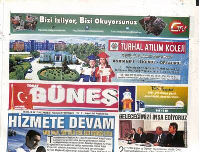 Tokat Güneş Gazetesi 11 Eylül 2017 - Eroğlu Mahallelerde Devam Eden Çalışmaları İnceledi GZ96237 - 1