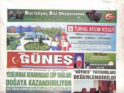 Tokat Güneş Gazetesi 22 Eylül 2017 - Yeşilırmak Kenarındaki Çöp Dağları Doğaya Kazandırılıyor GZ96255 - 1