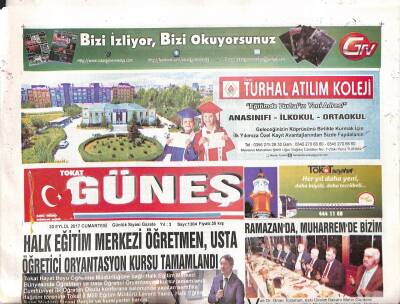 Tokat Güneş Gazetesi 30 Eylül 2017 - Başkan Eroğlu Yol Medeniyettir GZ96226 - 1