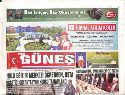 Tokat Güneş Gazetesi 30 Eylül 2017 - Turhal Atılım Koleji Yapılan Törenle Açıldı GZ96225 - 1