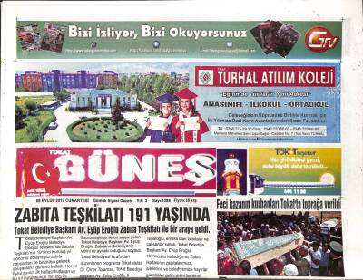 Tokat Güneş Gazetesi 9 Eylül 2017 - Sivasspor , Rybalka İle Sözleşme İmzaladı GZ96236 - 1