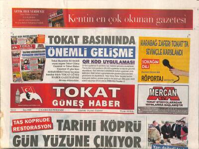 Tokat Güneş Haber Gazetesi 12 Kasım 2020 - Lider Nazilliden Ağır Tokat Yedik - Tokat Basınında Önemli Gelişme GZ125065 - 1