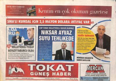 Tokat Güneş Haber Gazetesi 24 Kasım 2020 - Kadim Durmaz Niksar Ayvaz Suyu Tehlikede GZ125053 - 1
