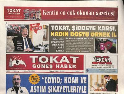 Tokat Güneş Haber Gazetesi 30 Mart 2021 - Astım Ve Koahda Belirtiler Aynı - Tokatspor , Karaman Belediyesporu Ağırlıyor GZ125059 - 1