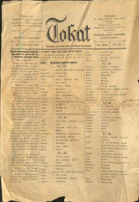 TOKAT Günlük Siyasi Gazete 13 Nisan 1933 Sayı334 NDR68800 - 1