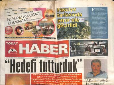 Tokat Haber Gazetesi 1 Eylül 2012 - Tokatsporda Deprem - Amatör Küme Fikstürü Açıklandı GZ125384 - 1