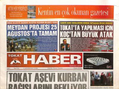 Tokat Haber Gazetesi 11 Ağustos 2017 - Başkan Eroğlundan Ters Şemsiyeler İle İlgili Açıklama Taşıyabiliriz - Tokatsporda İmza Töreni GZ95413 - 1
