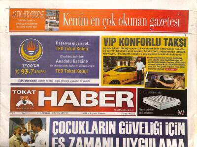 Tokat Haber Gazetesi 12 Ağustos 2017 - Bağcılık Ve Çilek Tarımı Gelişiyor -Sulama Kanalında Can Pazarı GZ95418 - 1