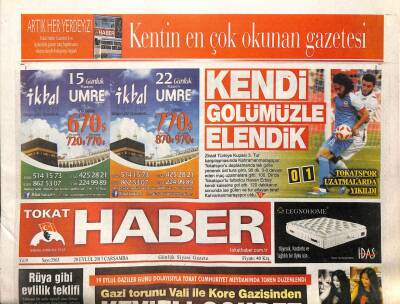 Tokat Haber Gazetesi 20 Eylül 2017 - Fotoğrafçının Doğal Stüdyosu Almus Barajı - Yazar Canan Mata Ödül Yağıyor GZ96126 - 1