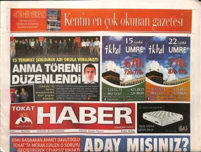 Tokat Haber Gazetesi 23 Eylül 2017 - Peçeteden Altın Sikke Çıktı - Erbaasporda Nefesler Tutuldu GZ96128 - 1