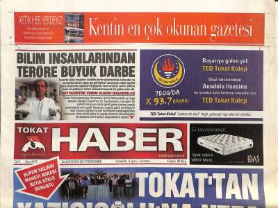 Tokat Haber Gazetesi 24 Ağustos 2017 - Bilim İnsanlarından Teröre Büyük Darbe GZ96277 - 1