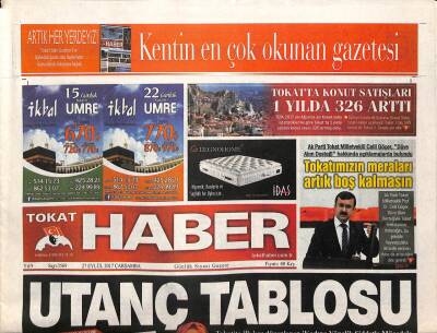 Tokat Haber Gazetesi 27 Eylül 2017 - Tokatta Konut Satışları 1 Yılda 326 Arttı - Eczacılar Tokatta Buluştu GZ96119 - 1