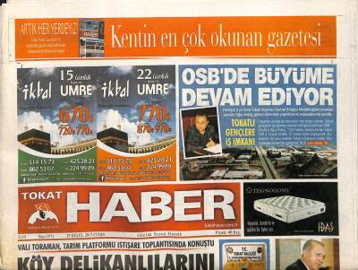 Tokat Haber Gazetesi 29 Eylül 2017 - OSBde Büyüme Devam Ediyor - Erbaada 20 Bin TL Hasat Parası Yangında Kül Oldu GZ96124 - 1