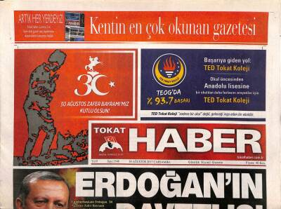 Tokat Haber Gazetesi 30 Ağustos 2017 - THK 5 Bin Adet Türk Bayrağı Dağıttı GZ96249 - 1