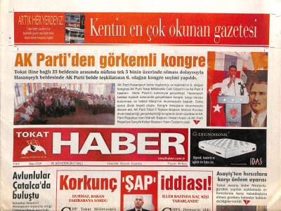 Tokat Haber Gazetesi 8 Ağustos 2017 - Tokat Baskı Tekniğini Kıyafetlere Uyguluyor - Elektrikçiler Odasından Vefa Örneği GZ95409 - 1
