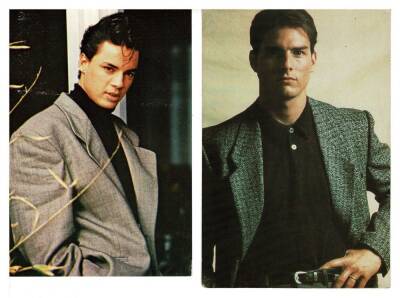 Tom Cruise - Nick Kamen 2li Kartpostal KRT7814 - 1