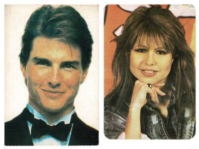 Tom Cruise - Pia Zadora 2li Kartpostal KRT7815 - 1