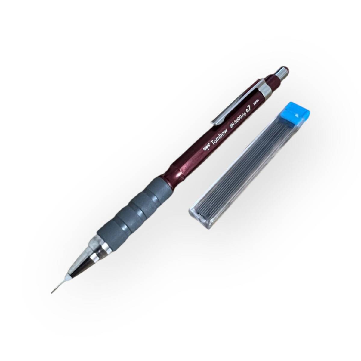 Tombow SH-300 Grip 0.7 mm Mekanik Bordo Çıtçıtlı Kalem – Sıfır, Kullanılmamış (Vintage) #KL12 - 1