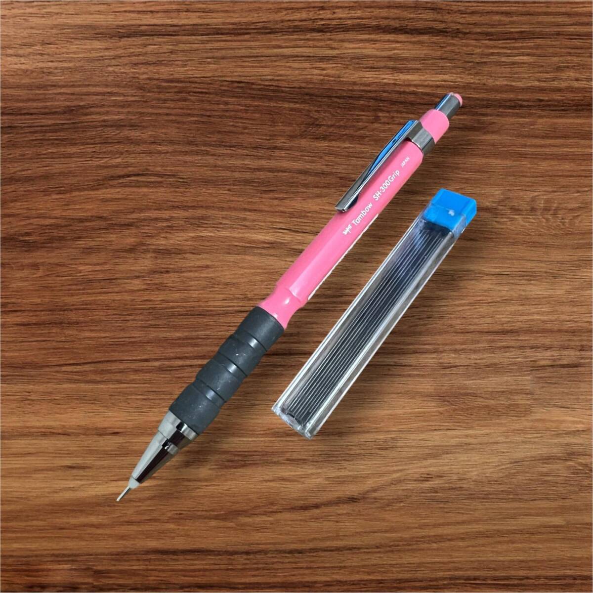 Tombow SH-300 Grip 0.7 mm Mekanik Pembe Çıtçıtlı Kalem – Sıfır, Kullanılmamış (Vintage) #KL15 - 1