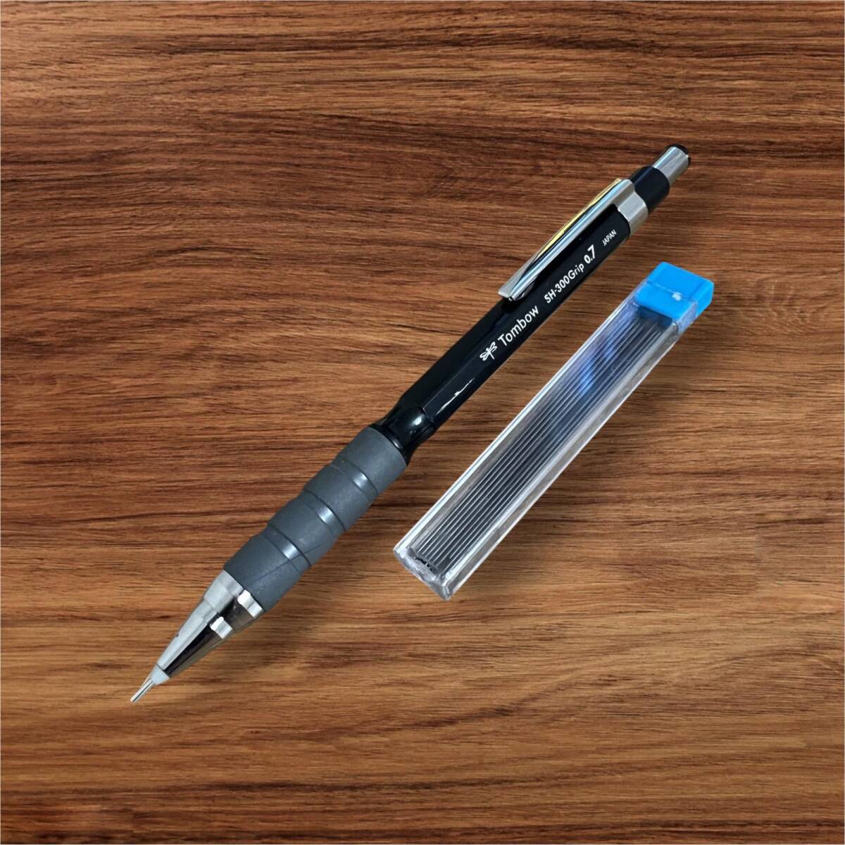 Tombow SH-300 Grip 0.7 mm Mekanik Siyah Çıtçıtlı Kalem – Sıfır, Kullanılmamış (Vintage) #KL13 - 1