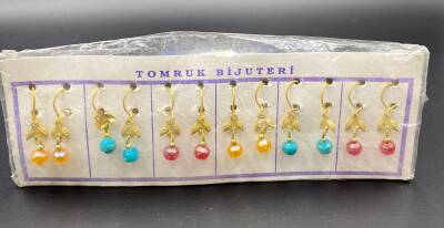 Tomruk Bijuteri 24 Adet Küpe AOB3260 (N) - 1