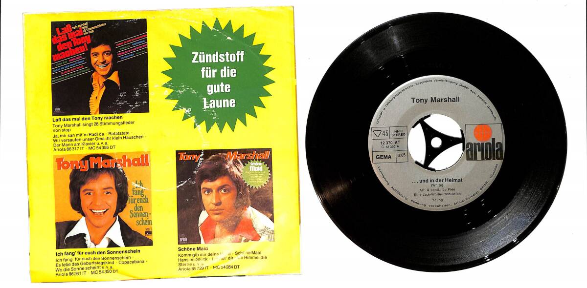 Tony Marshall - ...Und in Der Heimat / Im Gasthaus Zur Laterne Plak (10/7.5) PLK26151 - 2
