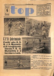 Top Spor Dergisi 11 İkincikanun 1937 No 42 - DRG1026 - Gökçekoleksiyon