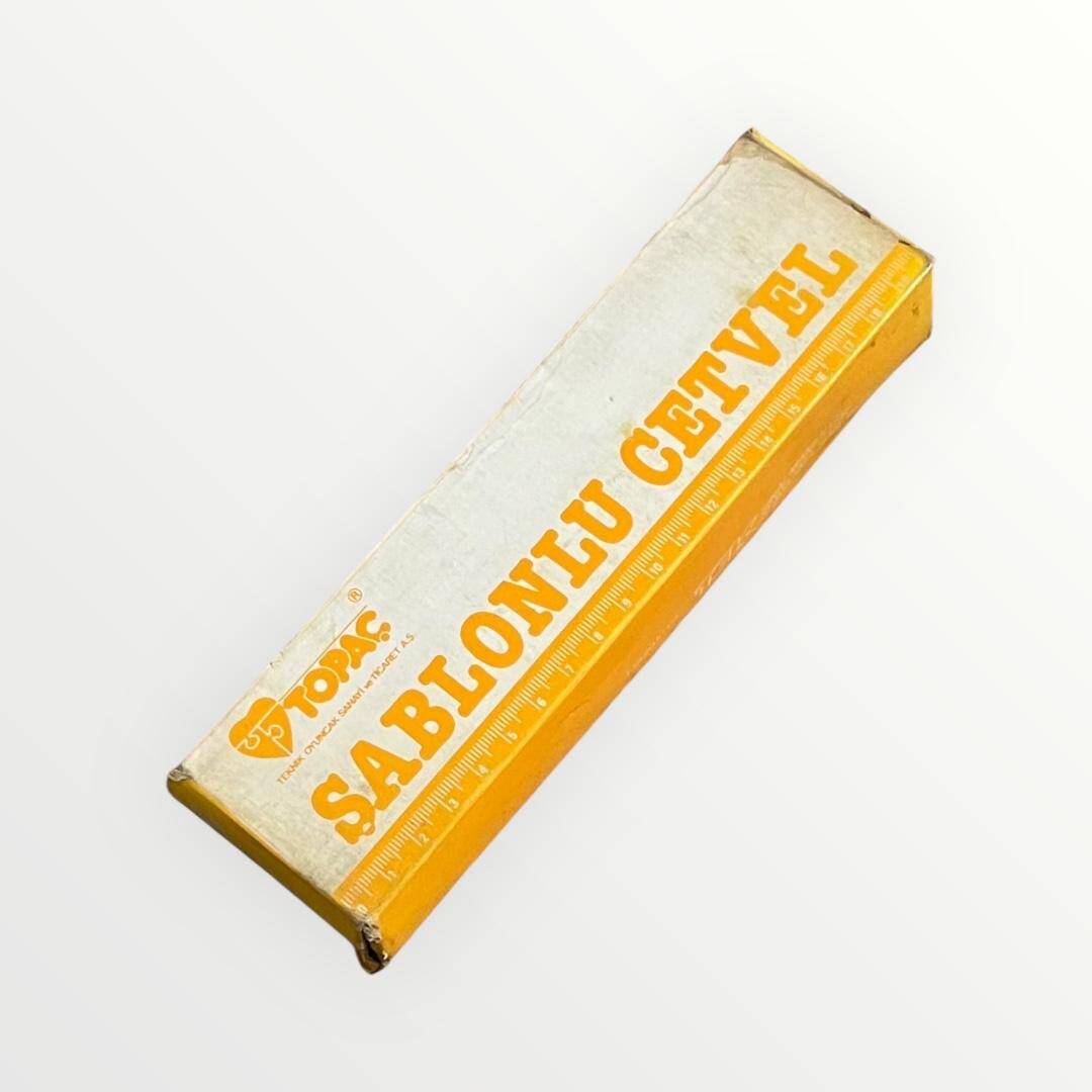 Topaç Şablonlu Cetvel Tam Dolu Kutu AOB4773 - 1