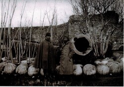 Topların Önünde Türk ve Alman Subayları Orta Boy Resim KRT6152 - 2
