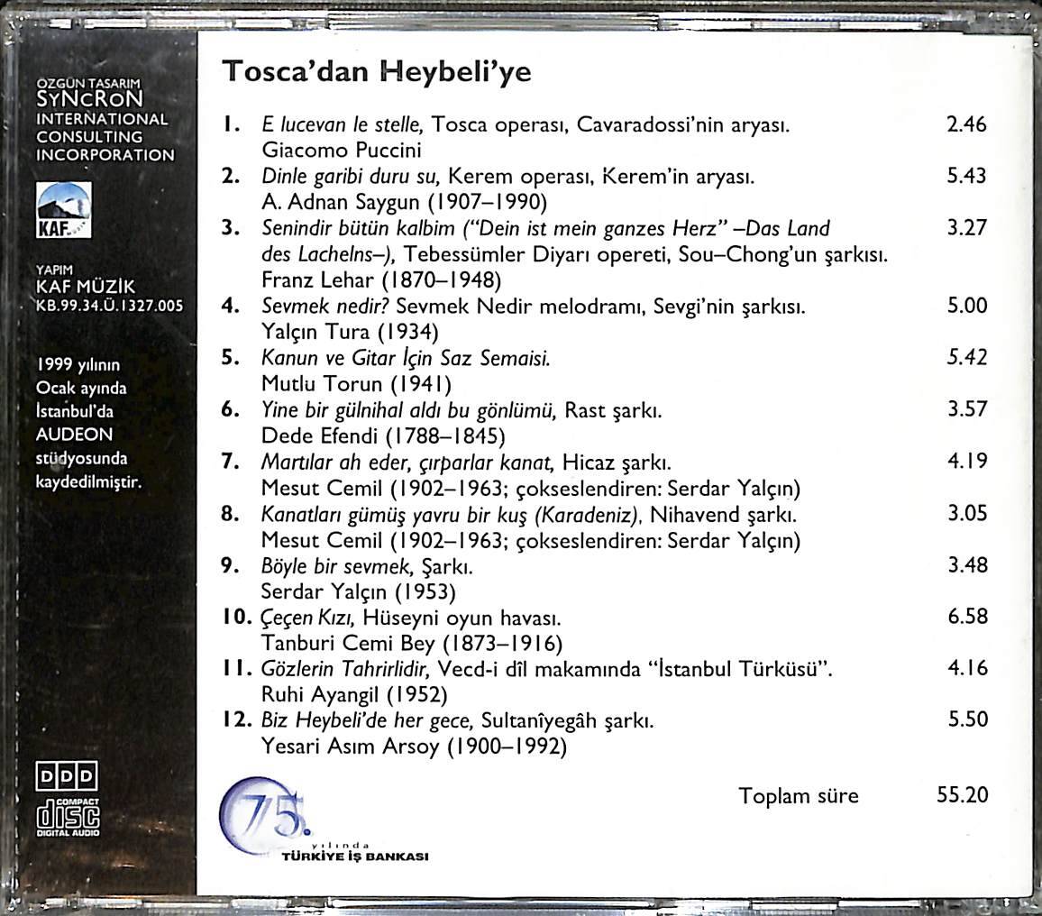Tosca'dan Heybeli'ye CD (İkinci El) CD5538 - 2