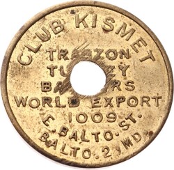 Trabzon Nato Üssü Klüp Kısmet Jetonu (1950's - 60s) ***ÇOK NADİR***RR JTF763 - 2