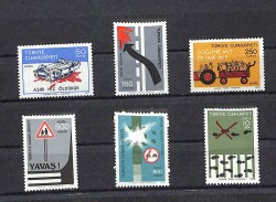 Trafik Konulu Sürekli Seri- Plaka Yazısız, 6'lı Pul Seri PPT2376 - Gökçekoleksiyon