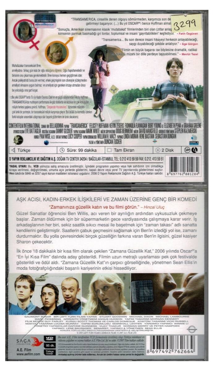 Trans America Zamana Güzellik Kat - 2 Adet VCD Film VCD1285 - 2