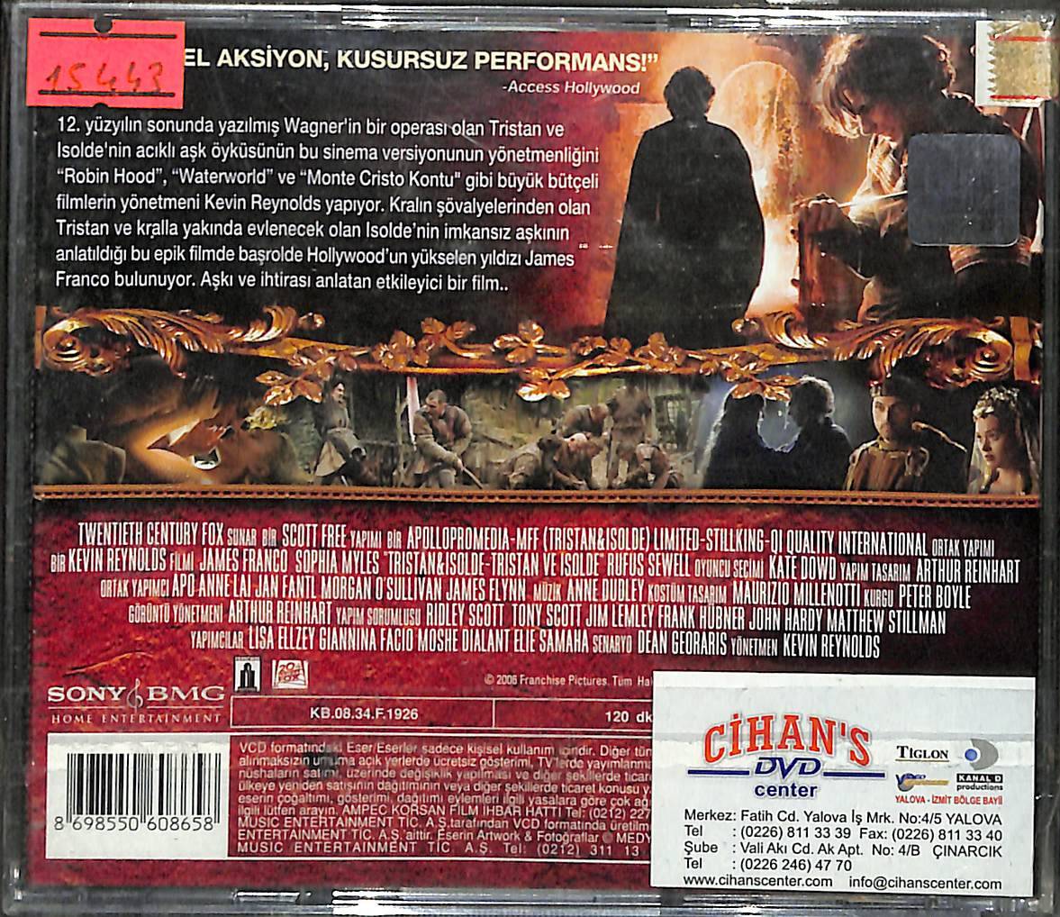 Tristan Ve Isolde VCD Film (İkinci El) VCD27658 - 2